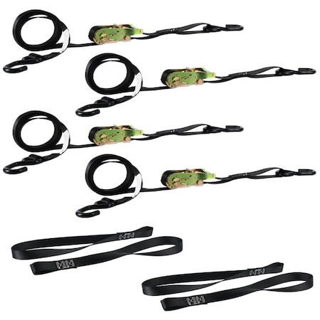 Us Cargo Control Motorcycle Ratchet Strap Kit 4 Pack MSK2